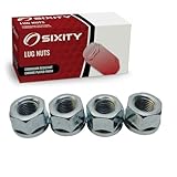 Sixity Auto 4 pc Nickel Plated Bulge Open Wheel Lug Nuts - M12x1.5mm .825" - Standard Length