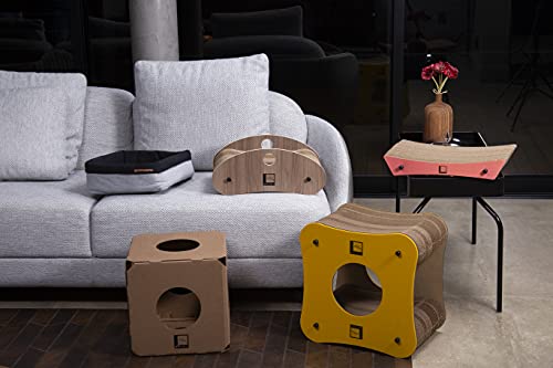 gatomoderno Refil de Arranhador para Gatos de Papelão Kraft, Modelo Wave