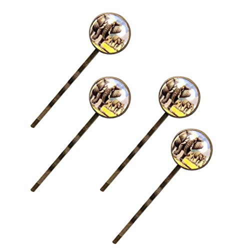 Barrettes éléphant sur prairie pour embellir vos coiffures bohèmes au quotidien