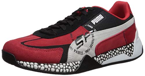 PUMA Men's Scuderia Ferrari Speed Hybrid Sneaker, Rosso Corsa White Black, 5 M US