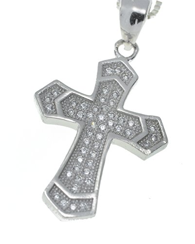 Collier croix argent pour homme et femme pendentif chrétien Jésus
