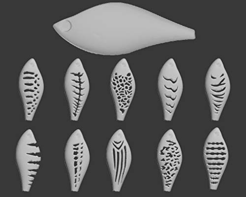 wLure Hard Plastic 3D Stencil Fishing Lure Crankbait Jerkbait Lipless Topwater (SUPL697)