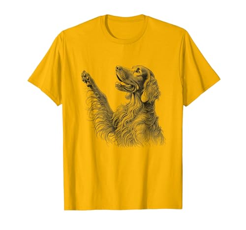 Irish Setter Raising Paw Design for Dog Owner T-Shirt, Men,