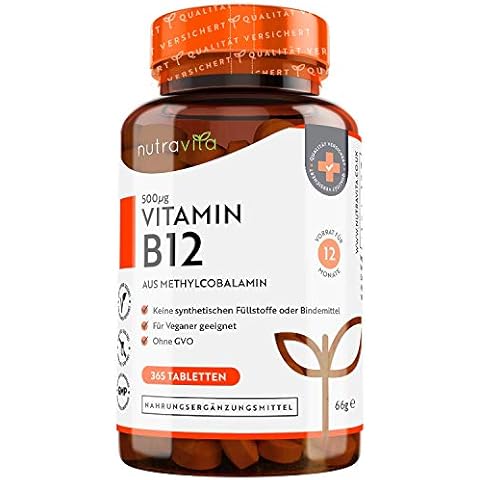 Vitamin B12 500mcg - Aktive Form Methylcobalamin Cover