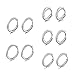 Produktbild AllerPierce 5 Parre Creolen Ohrringe Set für Damen Herren, Kugelohrstecker aus Edelstahl, Hypoallergen, Knorpel Tragus Helix Piercing Schlafen Kleine Ohrstecker, 8mm-16mm Silber