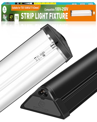 T5 UVA UVB Reptile Light Combo Kit(100V-250V Wide Voltage), Reptile Light Fixture with UVB 10.0 Fluorescent Tube, 54W UVA UVB Lamp Bulb for Bearded Dragon Tortoise - image 8