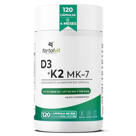 Vitamina D3 + K2 Longa Duração
