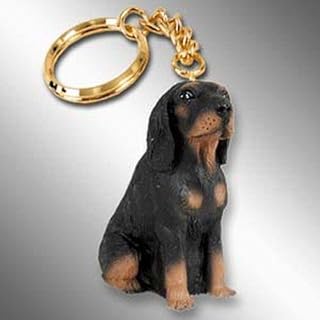 Conversation Concepts Black and Tan Coonhound Tiny Ones Dog Keychains (2 1/2 in)