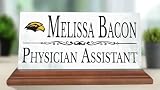 Southern Miss Nameplate – Personalized Marble Desk Name Plate with Hardwood Base – Custom Graduation Gift for USM Golden Eagles Alumni, Students, or Professionals