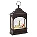 RAZ Imports Santa and Dogs Lighted Water Lantern 11 Inch Lighted Christmas Snow Globe with Swirling Glitter