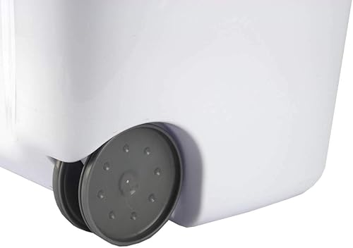 Miniatura 5 de Sterilite Cesta de lavandería con ruedas ultra con tapa, asa y ruedas para un fácil enrollamiento de la ropa hacia y desde la lavandería, plástico,