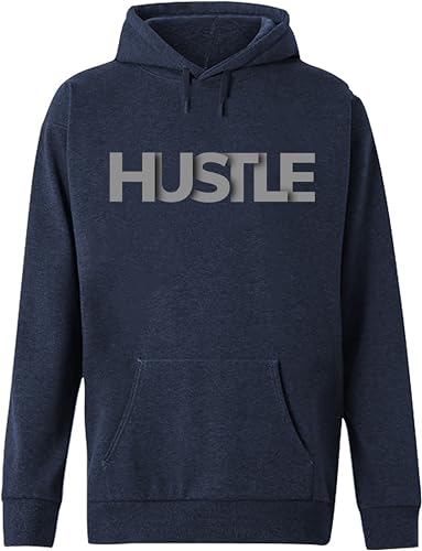 Image of West Gate Clothing Plus Size Mens Cotton Hoodies,Hooded Sweatshirt | 100% Cotton Hoodies Plus Size Collection for Men | Hustle Printed Hoodie