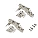 Emuca 1015407 Pack de 2 bisagras de cazoleta Ø35mm 165° cierre suave para puerta arremetida y suplementos Euro con regulación excéntrica
