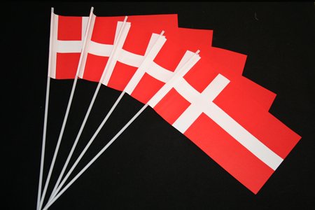 Everflag Papierfähnchen: Dänemark 50er Packung
