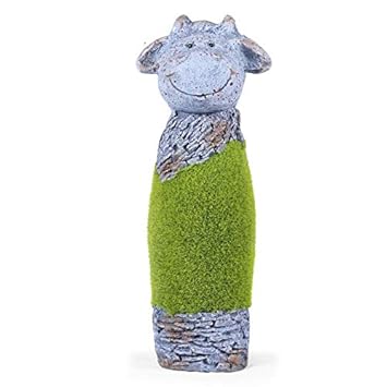 Sharpex Cow Shape Garden Animal Statue/Lawn Yard Art Sculpture Decorations, Indoor/Outdoor Art Lawn Ornaments Garden Gnome Sculpture for Patio, Yard or Lawn (Artificial Grass)