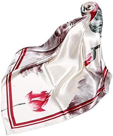 FAIRYGATE Women's Satin Scarves Head Hair Neck Silky Like Square Bandanas Ladies Scarfs Gifts