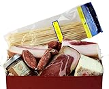 scatola regalo special | confezione regalo a base di salumi, formaggi e prodotti artigianali toscani | in regalo biglietto d'auguri personalizzato | salumificio artigianale gombitelli - toscana