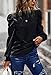 Angashion Womens Tops Casual Crewneck Long Lantern Sleeve Self Tie Blouses Solid Tunic Shirts 2025 Black Medium