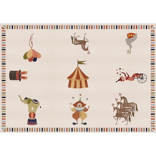 ARVOV Teppich Kinderzimmer Kinderteppich Spielteppich rutschfest ，Cartoon-Kinderzimmer,...