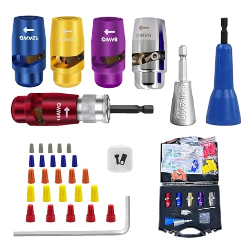 Pince à dénuder pour perceuse AWG 14-8 avec kit de connecteurs à torsion - 2
