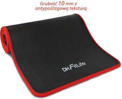 DH FitLife Mata Treningowa Do Fitnessu i Sportu 183 x 61 x 1 cm - Gimnastyczna, Antypoślizgowa, Gruba, Odporna Na Rozerwanie