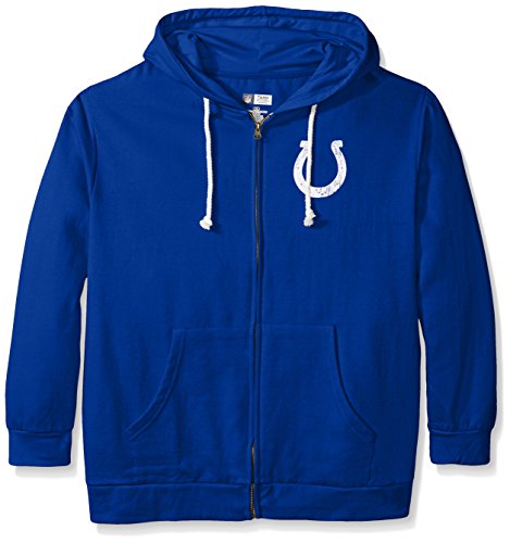 Profile Big & Tall NFL Women's Full Zip Fleece Hood with Distressed Logo Print