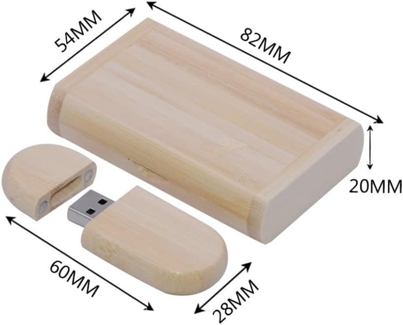 10 Pack 4GB Custom USB Flash Drive Personalized Logo,Wooden Bean USB Pendrive, Wood USB Thumb Drive Memory Stick Free Customize Company Wedding Photography Vedio Logo Box (10 Pack 4GB)