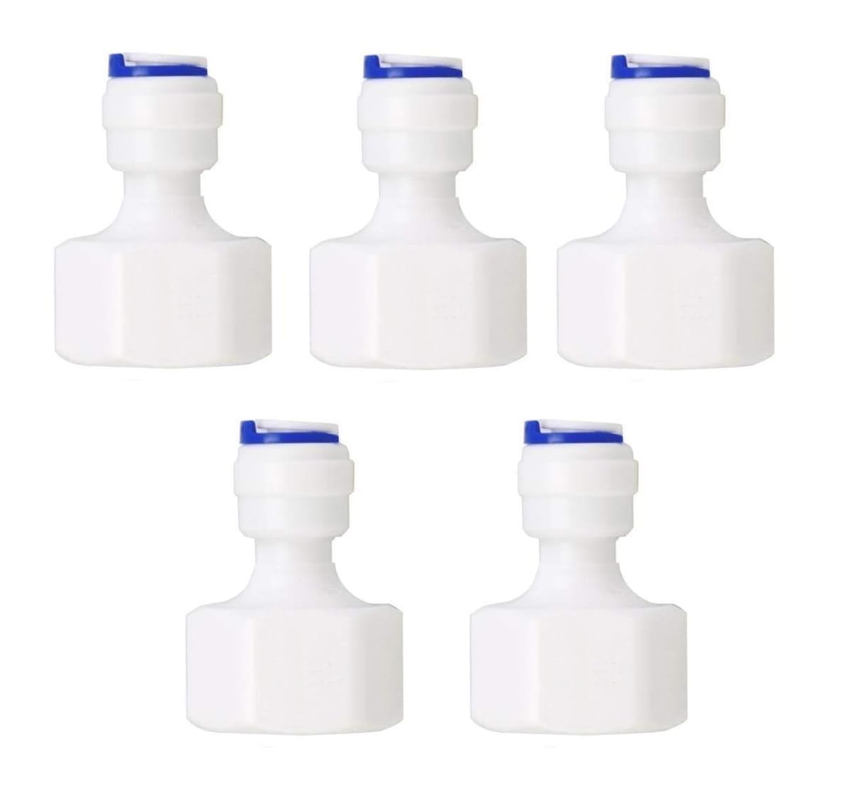 DOC RO? Female Direct Valve Straight Connector, 1/2" Female Thread x 1/4"(6mm) Push Fit Connection All Water Purifier (5 Pcs)-image-42