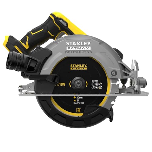 Stanley Serra Circular para Madeira 185mm, Ferramenta com Bateria 2Ah SB202, com Carregador Bivolt e
