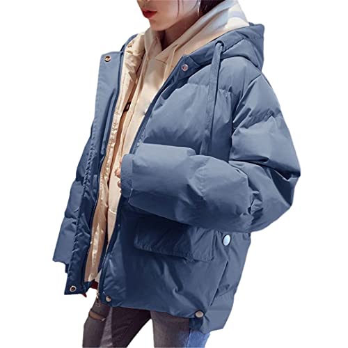 Manteau court à capuche isolant avec veste d'hiver rembourrée coton M