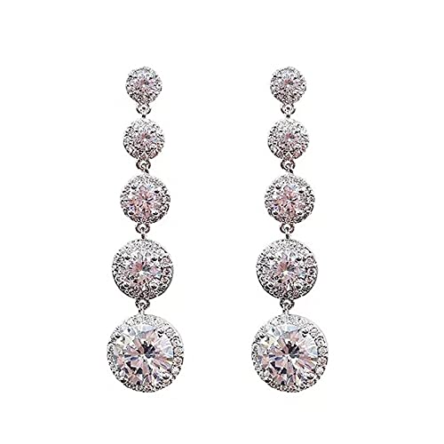 Boucles d'oreilles pendantes diamant pour cadeau de mariée