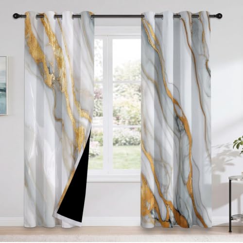 Rideau et draperie intérieurs à oeillets style marbre chic