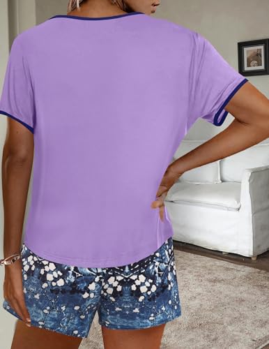 Image of Ekouaer Women Pajama Set Casual Short Set