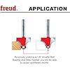 Freud 34-116: 1/2 Radius Rounding Over Bit (Quadra-Cut)