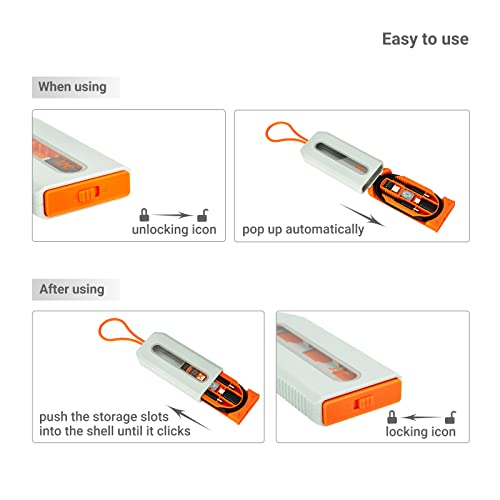 JJC 5 in 1 Data Cable Adapter Kit,Data Cable Transfer Storage with Micro USB Type-A OTG Adapter,1.8ft Data and Charger Cable, Charging Cable Convertor for Travel,Hold 2 Micro SD 2 Nano SIM Cards - Thumbnail 6