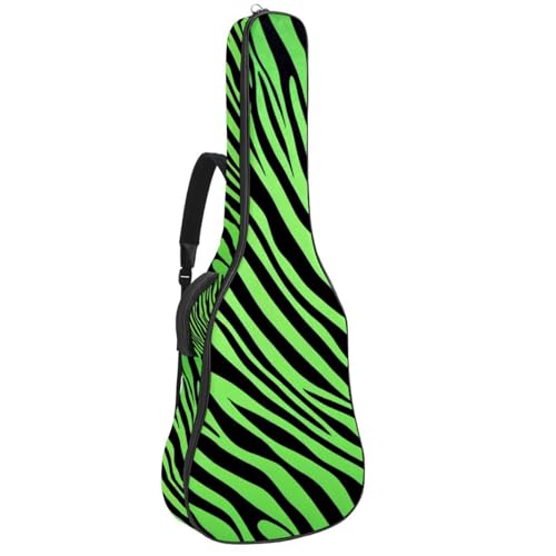 Housse de guitare acoustique 41 pouces à rayures vertes pour guitare 101 à 106 cm
