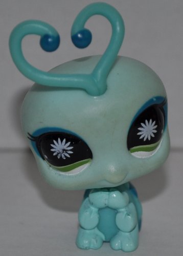 Littlest Pet Shop Lovebug #838 (Aqua, Green Eyes (Special Edition)) (Retired) Collector Toy - LPS Collectible Replacement Single Figure - Loose (OOP Out of Package & Print)