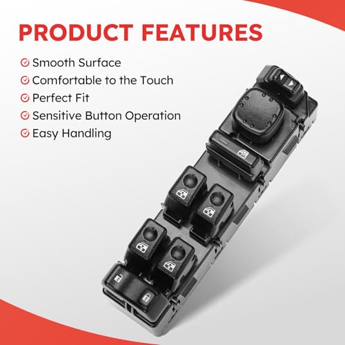 15883323 Front Driver Side Master Window Switch Assembly for 03-07 Cadillac Escalade ESV EXT/Chevy Avalanche Silverado Suburban Tahoe/GMC Sierra Yukon XL Replace# DWS220 901-075 15181220 by Fit4drive - Image 5