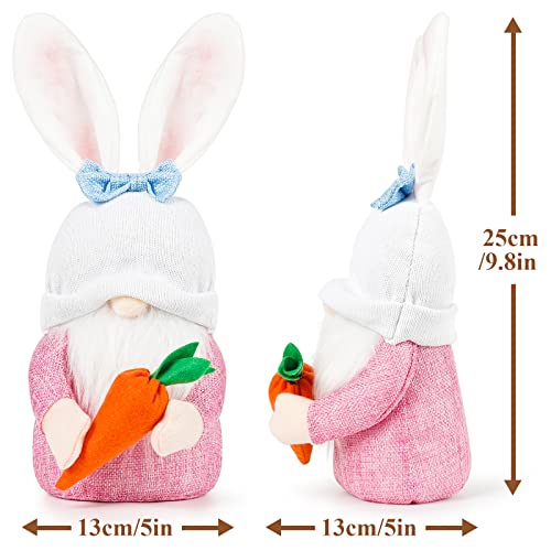Bomier Easter Gnomes Decorations For Home, Easter Bunny Gnome Plush With Led Easter Lights String, Spring Gnomes Elf Easter Decorations For The Home Room Bedroom Desk Decor, Easter Gifts For Kids #TOP3