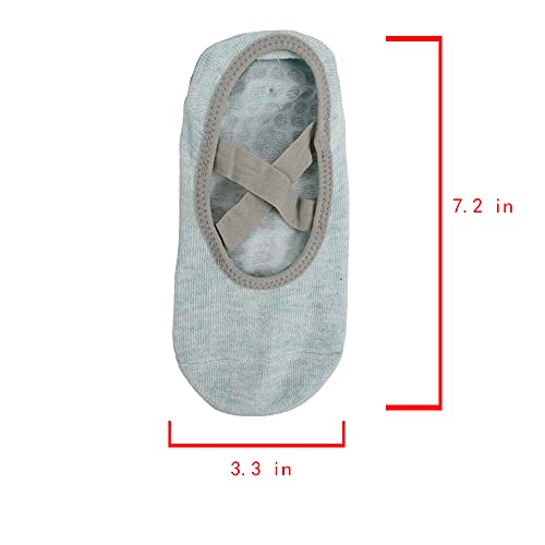 Labanca 2 Pairs Women Yoga Socks With Strips Non-Slip Barre Socks With Straps For Pilates Ballet Dance, Blue #TOP5