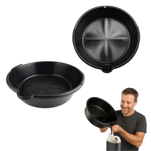 Anwicar Bac de vidange d'huile 7 L - Bac de récupération d'huile portable pour huile moteur- huile de transmission et liquide de refroidissement - Résistant aux éclaboussures - Résistant au