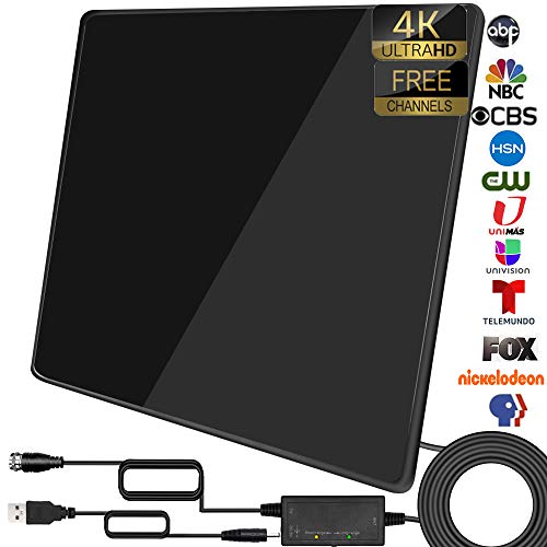 2023 Upgraded Digital TV Antenna Indoor Outdoor up to 520 Miles Range - Support 4K 1080p Smart TV and All Old TV - Highest Rated Amplified HDTV Antenna with Powerful Signal Booster - 33ft Coax Cable