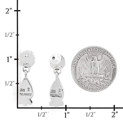 Turquoise Earrings 925 Sterling Silver & Genuine Gemstones (Choose Color)4