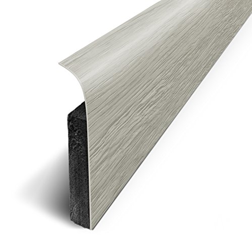 3M - Plinthes Adhésives (lot de 5) - Chêne Cérusé Perle - Long.120 cm x Haut.7 cm x Ep. 1.1cm (Ref: D180503D) Cover