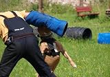 DINGO GEAR Miękki rękaw Nylcot Midi z mocnym uchwytem i uchwytem wewnątrz osłony przed gryzieniem do IGP, sportu, treningu psów, czarny, poziom gryzienia 3 - zaawansowany (S01965)