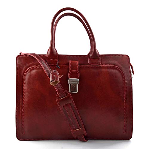 Sac cartable en cuir rouge élégant pour sublimer votre style professionnel