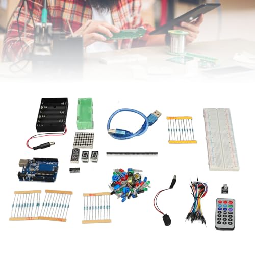 Kit de placa de desarrollo Hidyliu R3 con luces LED para proyectos de electrónica básica 2