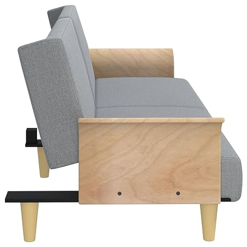 Sofá cama de 3 plazas gris claro para transformar tu salón en habitación de invitados 6