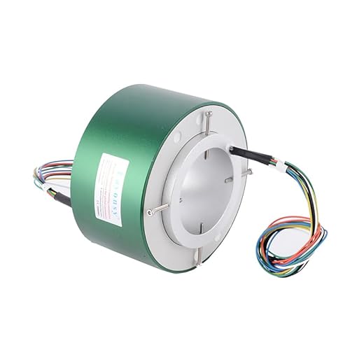Full Aluminum Alloy Through-Bore Slip Ring 70mm / 80mm, High-Durability Rotary Electrical Connector, Long-Life Slip Ring for Heavy Industrial Equipment (HD80158-1210)