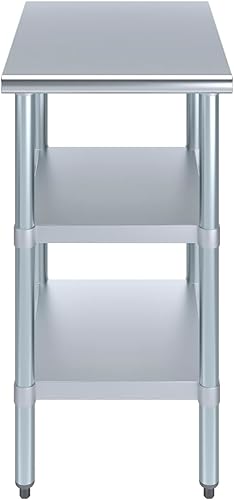 Vista 182 de Mesa de trabajo de acero inoxidable AmGood